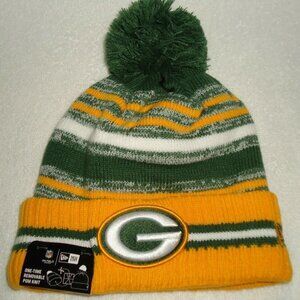 GREEN BAY PACKERS NEW ERA NFL ON FIELD SPORT KNIT BEANIE HAT NEW WITH TAGS